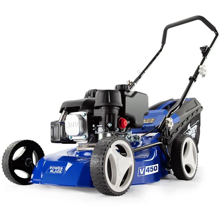 POWERBLADE Lawn Mower 139CC 17" - Petrol Powered Push Lawnmower 4 Stroke Engine - v450