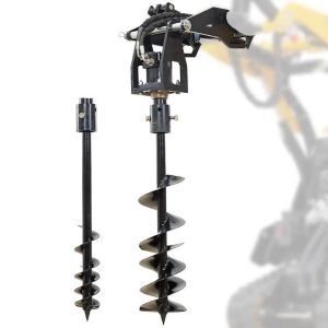 PRE-ORDER BAUMR-AG Post Hole Auger for BSR5000 Mini Loader Skid Steer